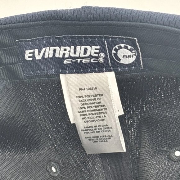 Evinrude E-Tec BRP Baseball Hat Cap Red White Blue Adjustable NWT USA Flag Brim - Picture 9 of 10